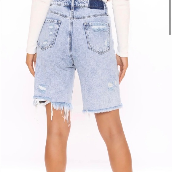 Light Distressed Bermuda Shorts - Picture 9 of 11